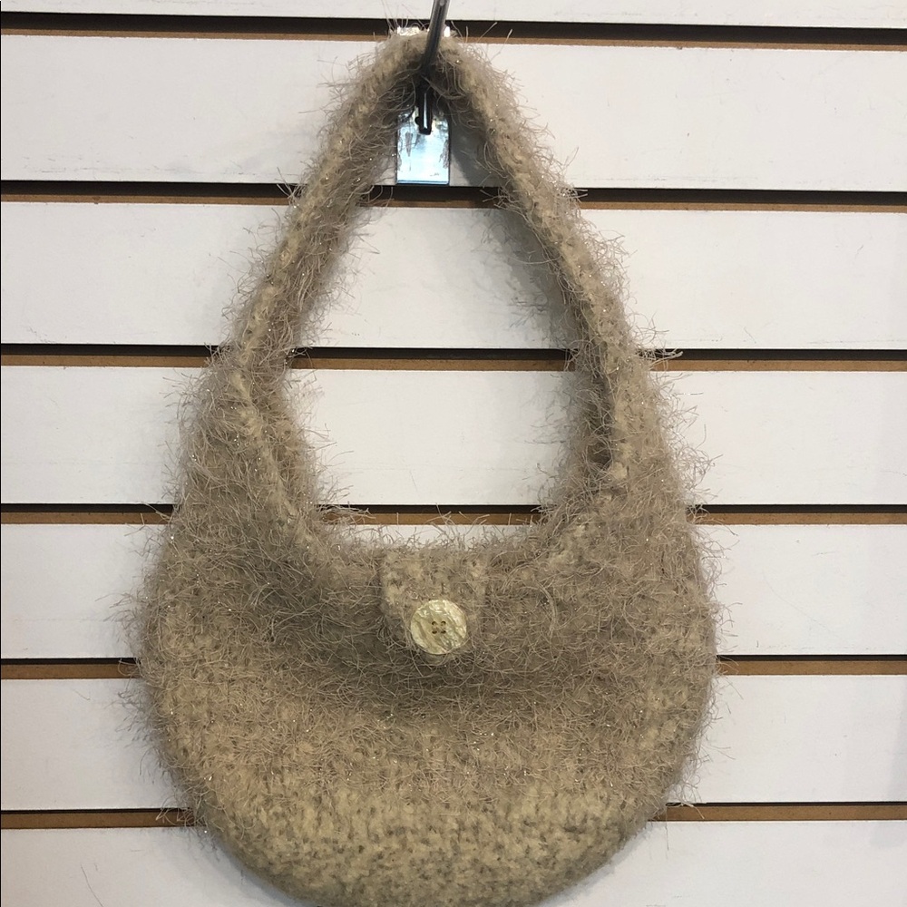 Handcrafted Felted Wool Beige Women's Bag